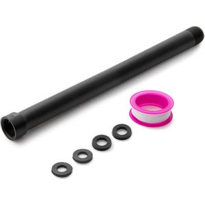 OFFO Shower Head Extension Arm, 10 in Shower Arm Extension Shower Head Extender Made of 304 Stainless Steel Shower Pipe Extension, Matte Black