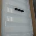 IRIS USA 54 Qt Stackable Plastic Storage Bins with Lids, 6 Pack - BPA-Free, Made in USA - See-Through Organizing Solution, Latches, Durable Nestable Containers, Secure Pull Handle - Clear