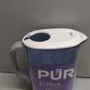 PUR 7-Cup Water Filter Pitcher, Cleaner, Great-Tasting Water, Dishwasher Safe, Powerful, Faster Filtration, LockFit Cap Design - White