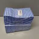 2 x Blue Checkered Napkins  100-Pack 3-Ply Disposable Paper Napkins for BBQ, Picnic, Wedding & Party Events  Soft & Durable Gingham Design.