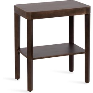Kate and Laurel Talcott Modern Rectangle Wood Side Table, 22 x 14 x 26, Dark Brown, Transitional Decorative Two-Tier End Table for Use as a Bedroom Nightstand or Living Room Accent