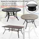 Patio Table Umbrella Hole Ring Plug Cap Set for 2.3" to 2.5" Large Table Holes, Parasol Table Hole Cover Insert Perfect for Outdoor Patio Cast Aluminum Metal Slat Dining Tables Black (1 Pack)