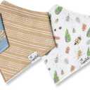 Copper Pearl Baby Bibs 4 Pack, Bandana Drool Bibs for Baby Girl & Boy, Soft Cotton Bibs for Drooling and Teething