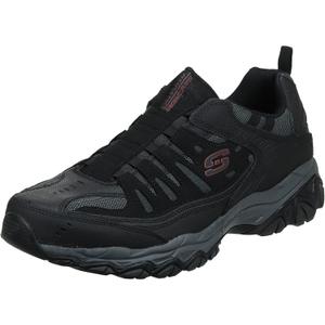 Skechers Men's Afterburn M. Fit Wonted Slip-On Loafers (11 X-Wide, Black/Charcoal)