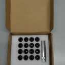 Orion Motor Tech M10x1.25 Lug Nuts, ATV Lug Nuts Compatible with Honda Kawasaki Suzuki Yamaha Can-Am Bombardier Arctic Cat, 10mmx1.25 Wheel Lug Nut Set, Set of 16 (Black)