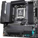 GIGABYTE B650M AORUS Elite AX AMD AM5 mATX Motherboard, Support Ryzen 9000/8000/7000 Series, DDR5, 12+2+2 Power Phase, PCIe 5.0 M.2, USB-C 3.2 Gen 2, WIFI6E, 2.5GbE, EZ-Latch, Q-Flash, RGB Fusion