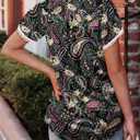 BETTE BOUTIK Womens Summer Tops Pleated Short Sleeve Tunic Tops Short Sleeve Blouses Shirts S-3XL (Pink, S)