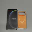 TORRAS Q3 Silicone 360 Spin for iPhone 17 Pro Case with Stand, Fit for MagSafe, Magnetic Ring Stand with Camera Control, Liquid Silicone Rubber Soft Phone Case for iPhone 17 Pro 6.3'', Pastel Orange