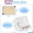 SiliFine 6.75 x 4.7 Inches Milky Vintage Ceramic Soap Dish Retro Ceramic Holder Porcelain Soap Tray for Home Bathtub Bathroom Shower Accessories Easy to Clean