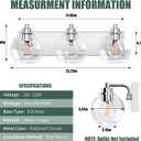 3 Light Bathroom Light Fixtures-Chrome Bathroom Vanity Lights, Modern Vanity Lights 3-Light Bathroom Lighting Fixtures Over Mirror with Clear Glass Globe Shade