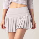 Tennis Skirts for Women Pleated Sportswear Skorts Workout Gym Jogging Mini Skirt (Gray, M)