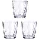 uxcell 7oz Acrylic Drinking Glasses, 3Pcs Plastic Reusable Tumblers Drinkware Unbreakable Water Glasses Cups Stackable & Dishwasher Safe for Home Outdoors Restaurant, Transparent