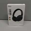 TOZO HT3 Hybrid Noise Cancelling Headphones, 90H Battery Life Wireless Over Ear Bluetooth 6.0 Foldable Headset, AI Voice Assistant with 5 Mics, Connect 2 Devices and Hi-Res Sound, 32 EQ Audio Presets Titanium Blue, Headphones Only