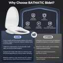 Bidet Toilet Seat - Heated & Elongated Design with Warm Water Wash, Wireless Remote, and Self-Cleaning Nozzle | Includes Soft-Closing Lid, LED Nightlight & Air Dryer