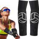 Minatee Volleyball Arm Sleeves Passing Hitting Forearm Sleeves with Protection Pads and Thumb Hole (12 Inch)