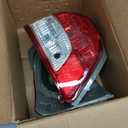 Tail Lights Assembly Pair for 2007 2008 2009 2010 2011 Toyota Yaris 4-Doors Sedan Red Taillights Rear Back Brake Lmaps Replacement Driver and Passenger Side,Chrome Housing Clear Lens