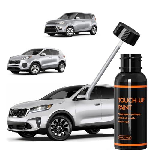XTryfun KCS/KC Sparkling Silver Touch Up Paint for Kia, DIY Car Paint Scratch Repair Kit, Automotive Paints, Quick & Easy Fix Scratch Repair for Sportage/Sorento/Soul/Venga/Optima