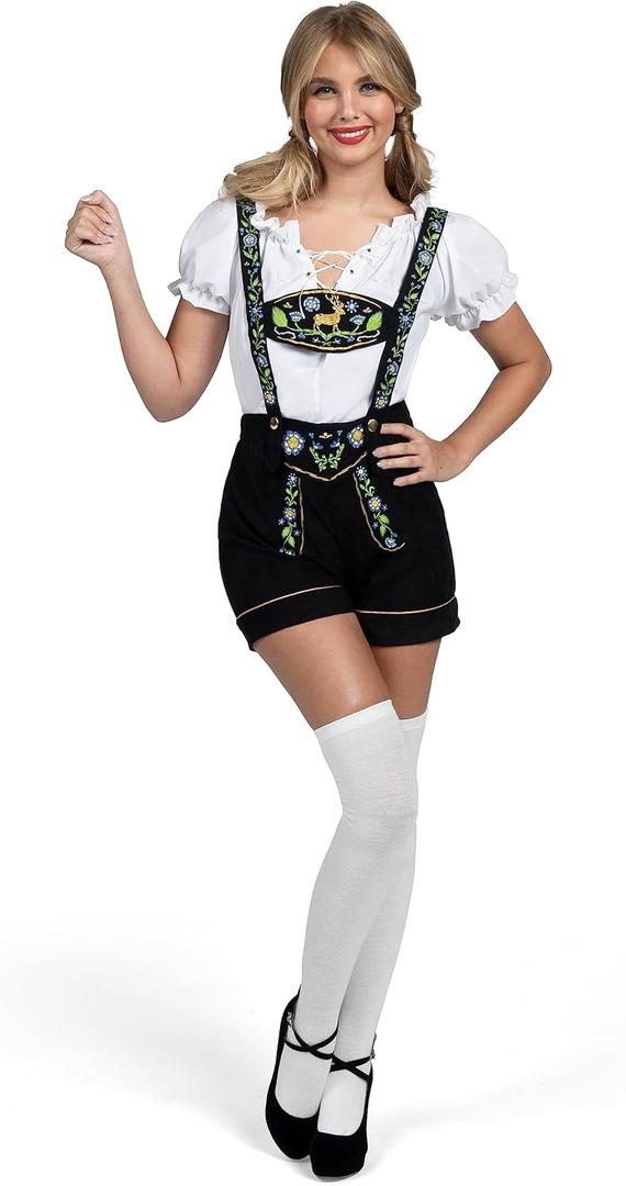 Spooktacular Creations German Oktoberfest Beer Girl Costume Set, for Adult Halloween Dress Up Party Cosplay (Medium)