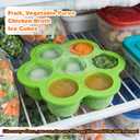 GOKCEN's Silicone Egg Bite Molds [2 Pack] Instant Pot Accessories - Total 14 Cups Muffin Pan for Baking - Food Freezer Tray with Lid - Reusable Storage Container (Blue & Green - Egg Bite Mold)