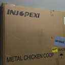 INJOPEXI Metal Chicken Coop 130"40"39" Chicken Runs for Yard with Cover Chicken Playpen Enclosure Chicken Pen Kennel Duck Coop Cage for Outdoor Backyard Farm Rabbit Dog Cat Small Animal Poultry