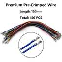 JST SH 1.0mm Connector Kit with 28AWG Pre-Crimped Cables(150mm/5.9 inch)，3/4/5/6/7/8/9/10/12 Pin Housing JST Adapter for FPV Drone Flight Controller