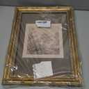 Vintage Gold Framed Wall Art Tree Forest Landscape Painting Canvas Prints Green Gray Tree Natural Sketch Picture Rustic Farmhouse Poster Artwork for Living Room Bedroom Bathroom, 12x16in