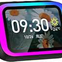 Smart Alarm Clock with Wireless Bluetooth 5.4 Speaker & Dynamic RGB Light,Hi-fi Stereo Sound,Hd Large Screen Display (Black)