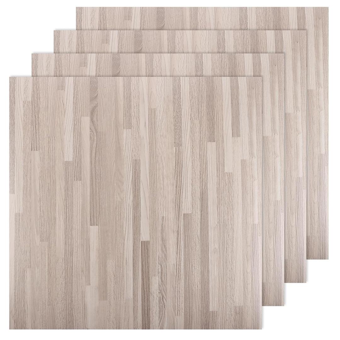 AKOLAFE 40 Sheet Vinyl Flooring 12x12 Peel and Stick Floor Tile Waterproof Clearance Vinyl Floor Tiles Striated Wood Self Adhesive Floor Tiles Sticky Laminate Flooring for Bathroom Kitchen Basement RV