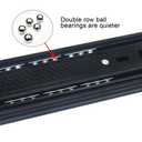 1 Pairs Ball Bearing Drawer Slides, Furniture Drawer Slides 3 Folds Extension Soft Close Guide Rail for Dresser, Cabinet, Kitchen(12in)