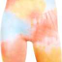 Women's High-Waisted Seamless Compression Biker Shorts - Tie Dye and Solid Ideal for Gym, Yoga, Running, and Fitness S 