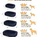 Orthopedic Dog Bed for Medium Dogs, Waterproof Dog Bed with Removable Bolsters, Egg Crate Foam Pet Couch for Medium Size Dog with Machine Washable Cover & Non-Slip Bottom, Navy