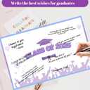 Graduation Guest Book 2025 Purple, Large Graduation Card, Jumbo Class of 2025 Party Congrats Grad Card with Envelope, Oversize 19.7 x 12.6 inch Giant Grad Guest Book for High School College Party Decorations