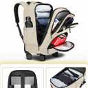 MATEIN Rolling Backpack for Women, Large Roller Backpack with 4 Spinner Wheels, 17 Inch Rolling Computer Bag Travel Carry On with Padded Shoulder Straps, Water Resistant Business Wheeled Bag