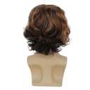 Mens Brown Curly Wig Short Fluffy Natural Side Part Synthetic Hair for Male Costume Daily Party Cosplay Halloween Use(Blonde Brown)