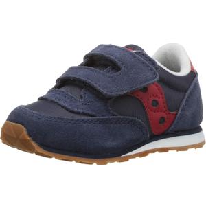 Saucony Unisex-child Baby Jazz Hook & Loop , NAVY/ RED, 10.5 M