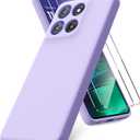 Case for Motorola Moto G Stylus 5G 2025, 2 Pack Tempered Glass Screen Protectors, Soft TPU Liquid Silicone Shockproof Gel Case-Light Lilac