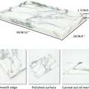 Real Luxurious Natural Marble Vanity Tray Genuine Marble Storage Tray for Home Decor Stone Tray for Bathroom/Kitchen/Vanity/Dresser Non-Resin/(arabescato), Size: 12" x 8" x 0.7"