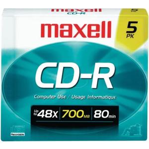 Maxell 648220 648220 CD-R Disc 5 Count