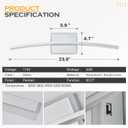 Benkut Modern LED Wall Sconce Silver Light Fixtures Over Mirror Modern Bath Wall Lighting for Bathroom, Dimmable Vanity Light for Bathroom(5CCT 23.6Inch), 24 IN
