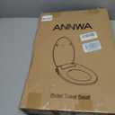 Bidet Seat for Elongated Toilet Seat Non-Electric Soft Close with Quick Release Hinges for Easy Clean Dual Nozzle Front and Rear Wash(PG303A-HPN-AZ)