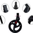 1 PC 8" Front Wheel with Front Fork Drive, Rollator Walker Replacement Wheel, Rollator Front Caster and Drive Fork Assembly, Fits Oval Flat Tube Construction