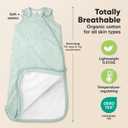 2-Pack Organic Baby Sleep Sacks, 100% Cotton - Soft & Breathable 0.5TOG Baby Wearable Blanket, Toddler Sleeping Sack 6-18 Months, Easy to Wear Transitional Swaddles for Newborns, Infants (Bunnies, M) (M)