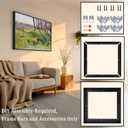 Metal Floating Frame for Canvas Paintings,DIY Canvas Frames with 0.75"-0.9" Deep,Floater Frame for Art Prints Wall Decor(24"x48",Black)