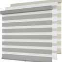 Cordless Zebra Blinds for Windows,Free-Stop Roller Zebra Shades,Light Filtering Blinds for Indoor Windows with Upgraded Cassette,Pull Down Privacy Window Shades for Home (25" W x 72" H, Grey)