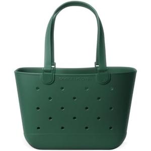 Simple Modern Large Beach Bag | Waterproof Getaway Rubber Tote with Zipper Pocket for Travel, Pool, Boat, Groceries, Sports | Forest