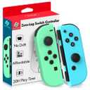 Control for Switch Controller,Wireless Remote for Switch Lite OLED Extra Gamepad with Hall Effect No Drift Joystick Controles Replacement for Joy No NFC Green Blue