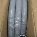 1-1/4inch 25FT Electrical Conduit Kit,Liquid-Tight Conduit and Connector Kit with 4 Straight and 2 Angle Fittings Included,Flexible Non Metallic Conduit(1-1/4" Dia,25 Feet)