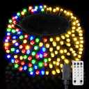 Christmas Lights 500 LED 174FT, UL Certified Color Changing Christmas Tree Lights with Remote, 11 Modes, Timer, Waterproof String Light for Xmas Party Décor, Warm White & Multicolor