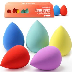 2 x BEAKEY Makeup Sponge Set 5 Pack Micro Porous Low Absorption Soft Latex Free Foundation Beauty Sponges & Blenders for Powder Cream