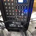 NBVOICE Professional Portable All-in-One Integrated 2-Way PA System Fixed Setup, Suitcase Design w/ 8-Channel Mixer, 2 Speaker Stands, Bluetooth, Mic for Performances, Presentations